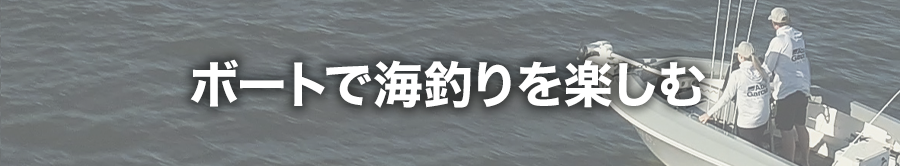 ボードで海釣りを楽しむ