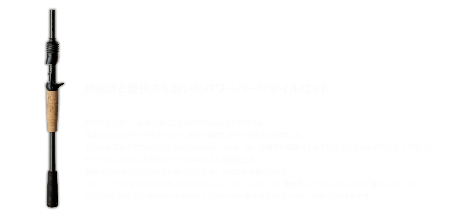 VGC-610MH+ 繊細さと豪快さを磨いたパワーバーサタイルロッド